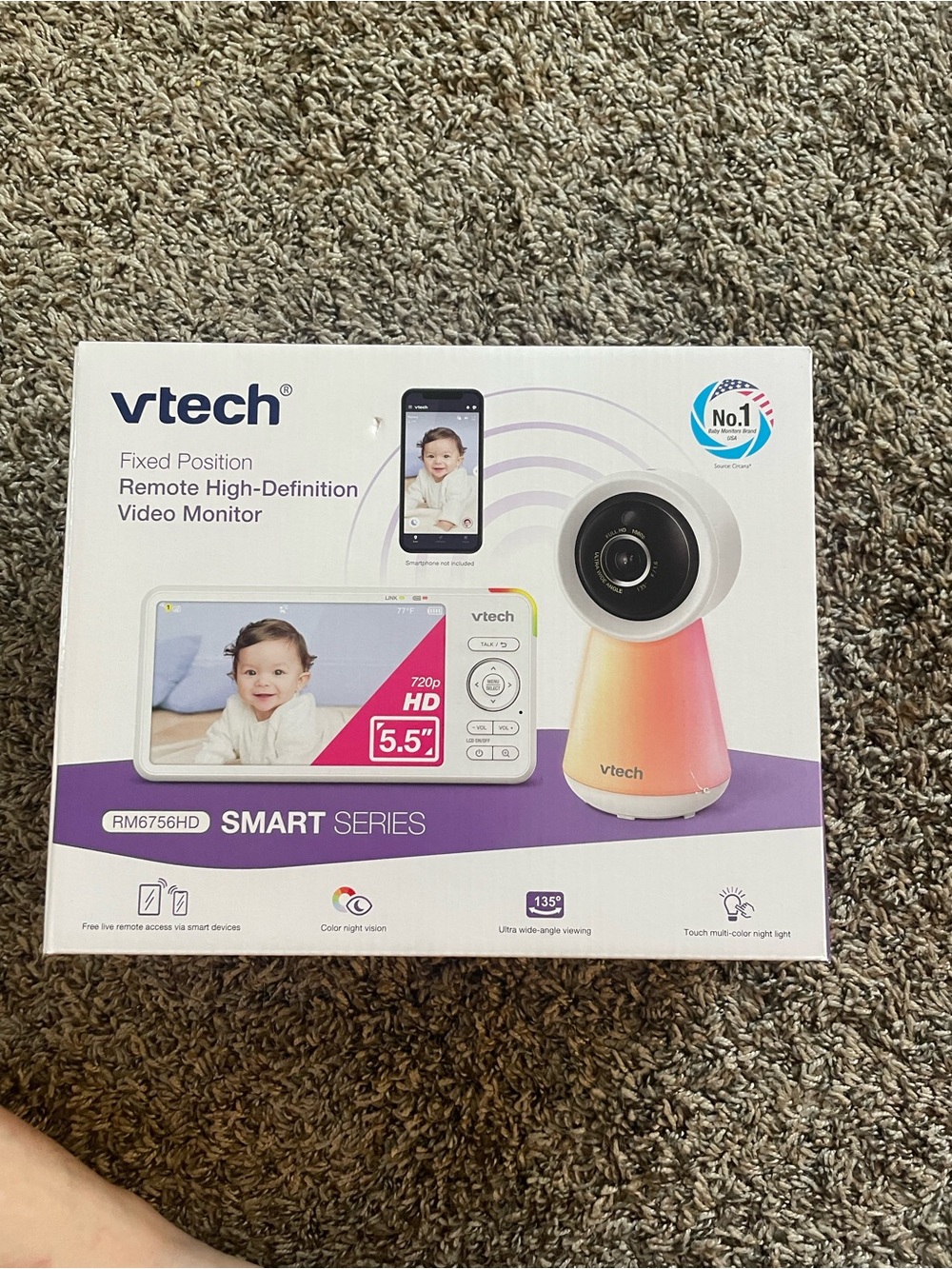 vTech Smart Series 5.5" HD Video Baby Monitor in Pink Gradient